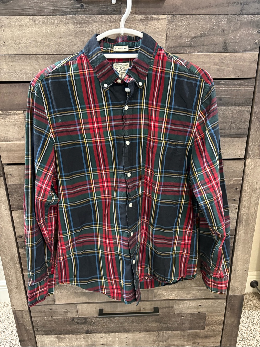 J.Crew Secret Wash Stewart Tartan Plaid Shirt Men’s M